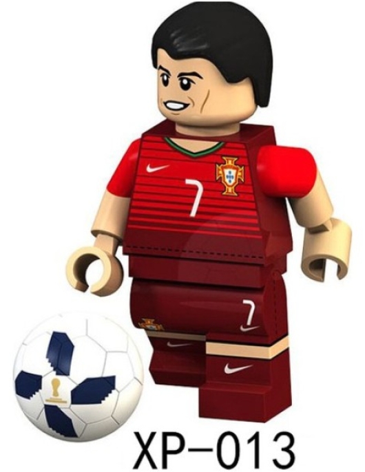 Beautiful Youth 8 Pieces Football Star Figures Messi Beckham Ronaldo Building Block Minifigure Toys