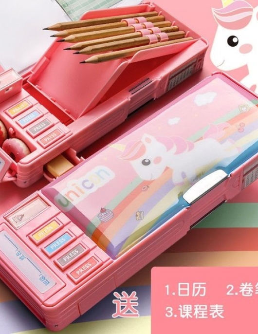 Marco Multifunctional Automatic Pencil Case - Pink