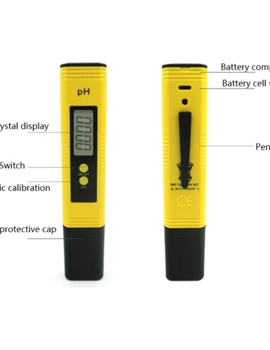 Gahome Digital Ph Meter Water Quality Tester - Yellow