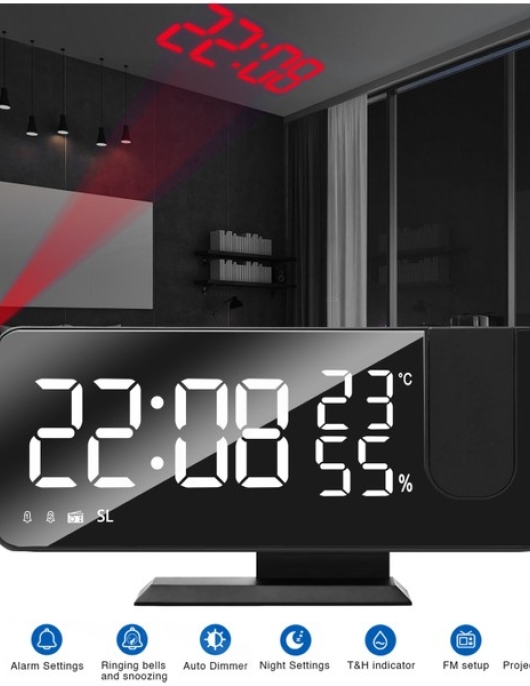 Lixada Digital Large LED Screen Alarm Clock