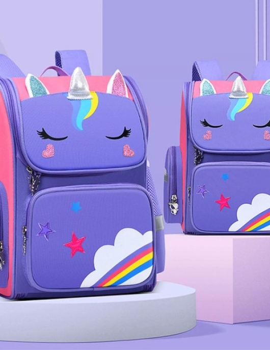 Wonderful Cute Girls Unicorn School Bag Children Multi-Pocket Backpack