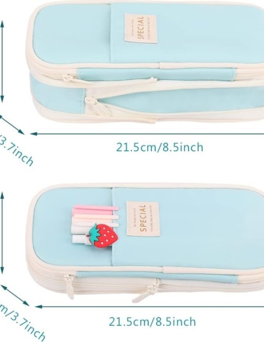 Dmxtop Large Pencil Case Large Capacity Pencil Case Stationery Pen Bag Foldable Pen Storage Bag Cosmetic Makeup Bags