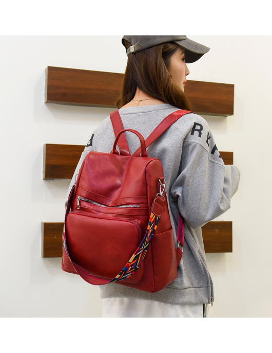 Women's leather backpack