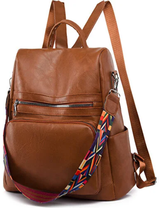 Women's leather backpack