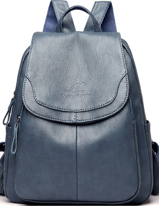 Soft leather backpack