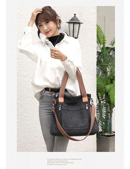 Women's Bag, Canvas Bag, Casual Women's Shoulder Bag, Women's Bag