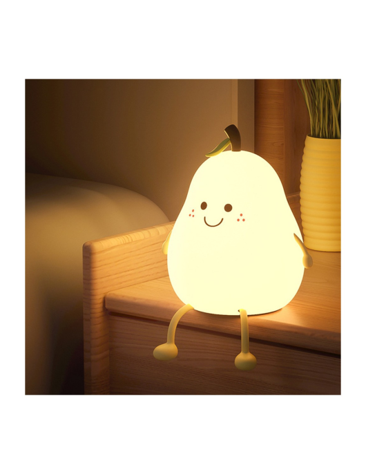 Juhui Store 7 Color Changing Pear Night Lamp - White