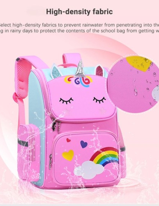 Cute girl unicorn horse school bag