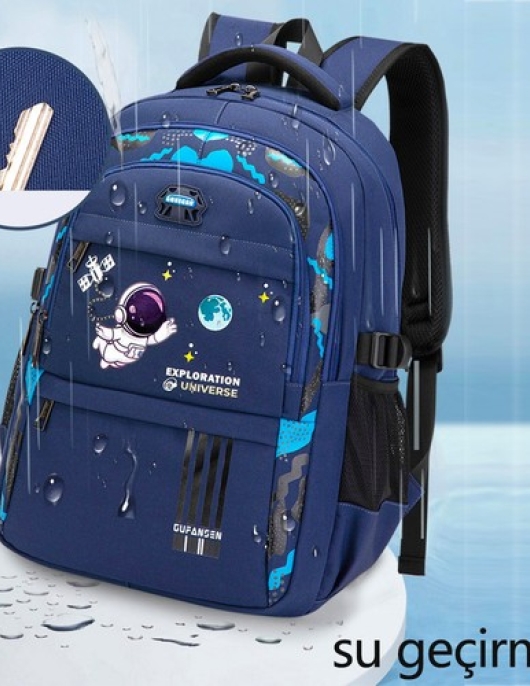 Good Tool NASA Astronaut Figure Waterproof Men's Backpack - Blue