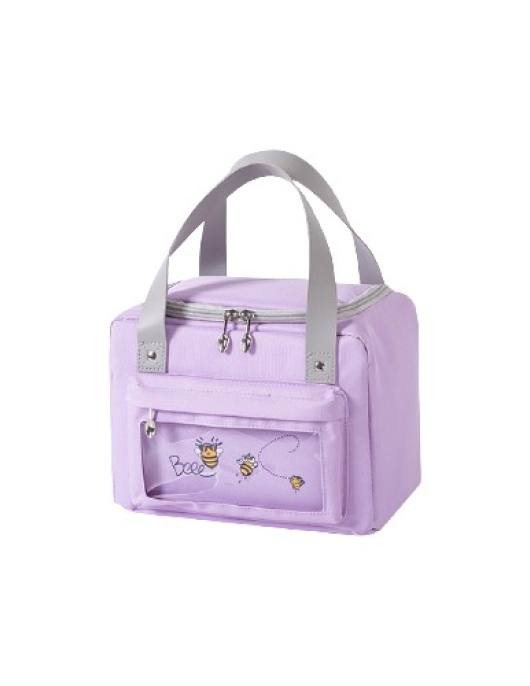 1st try teddy bear thermal diet bag - purple