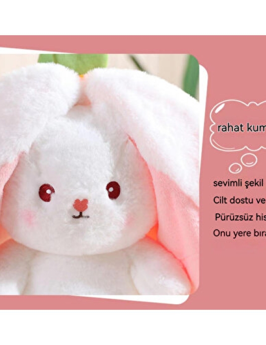 Choice Plus 20cm Strawberry Rabbit Plush Toy - Pink