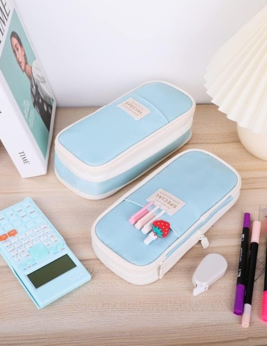 Dmxtop Large Pencil Case Large Capacity Pencil Case Stationery Pen Bag Foldable Pen Storage Bag Cosmetic Makeup Bags