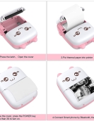 Portable Mini Pocket Printer - Thermal Printer - 5 Paper + 5 Roll Stickers + 3 Color Paper + Watercolor Pen