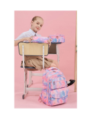 Douler Backpack Women First and Middle School Bag Printing Waterproof Backpack Cute Lunch Bag