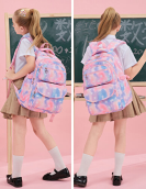 Douler Backpack Women First and Middle School Bag Printing Waterproof Backpack Cute Lunch Bag