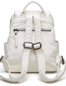 Woman sheep skin soft backpack