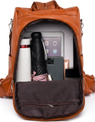 Women's leather backpack