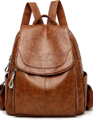 Soft leather backpack