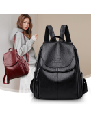 Soft leather backpack