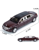 1:24 Mercedes-Benz Maybach S600 Genişletilmiş Alaşım Araba Oyuncak Modeli HBPY240700213